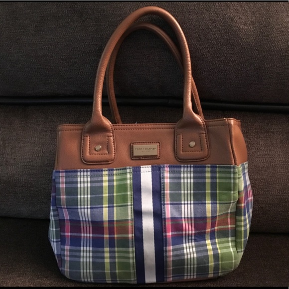 tommy hilfiger checkered bag